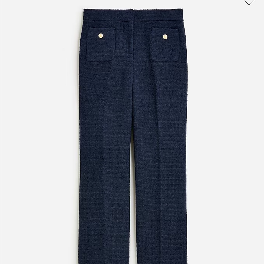 NWT JCREW Slim Kick-Out Pants in Maritime Tweed SZ 0
